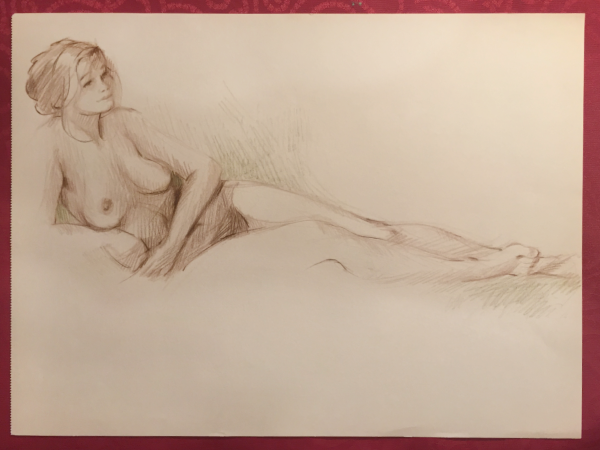 Original Nude Sketch No.1 by Sara Moon