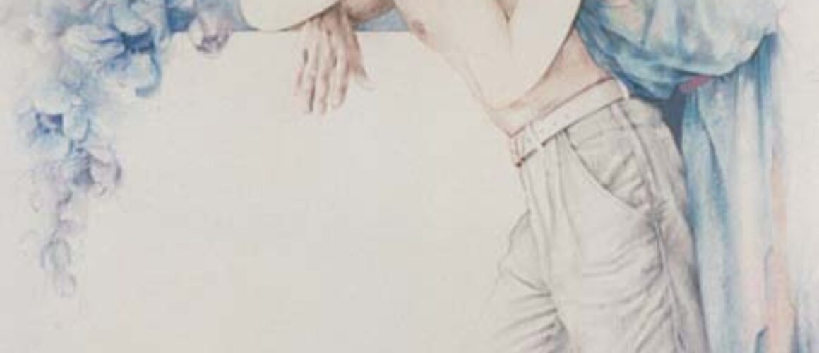 Couple With Blue Flowers