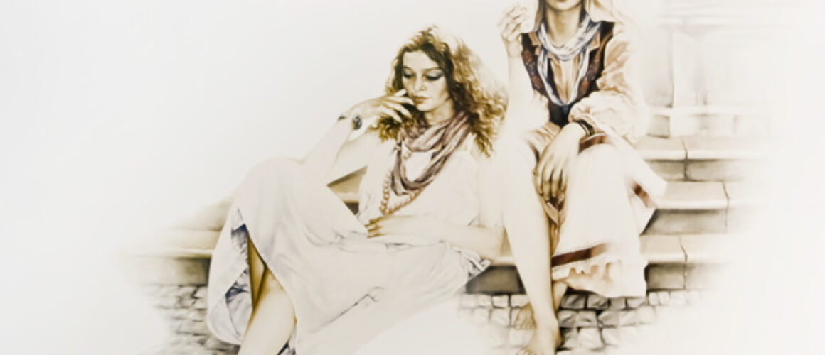 Girls By The Fountain XL Size