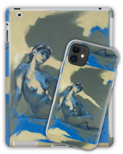 'Blue Nude l' Tablet & Phone Skins by Sara Moon