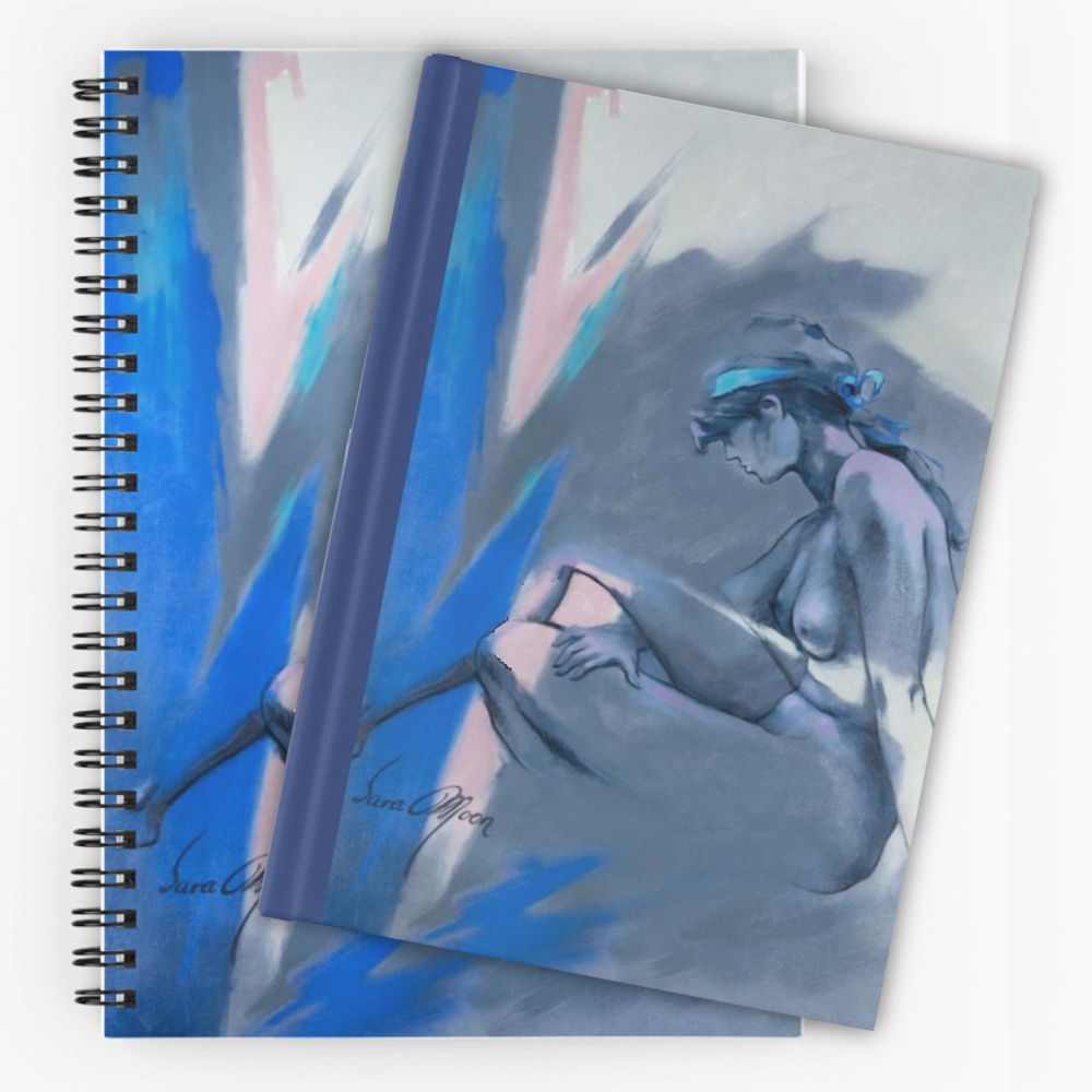'Blue Nude l' Notebooks & Journals by Sara Moon