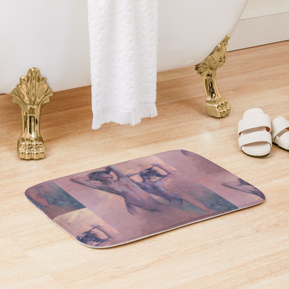 'Dancing On The Roof' Bath Mat by Sara Moon