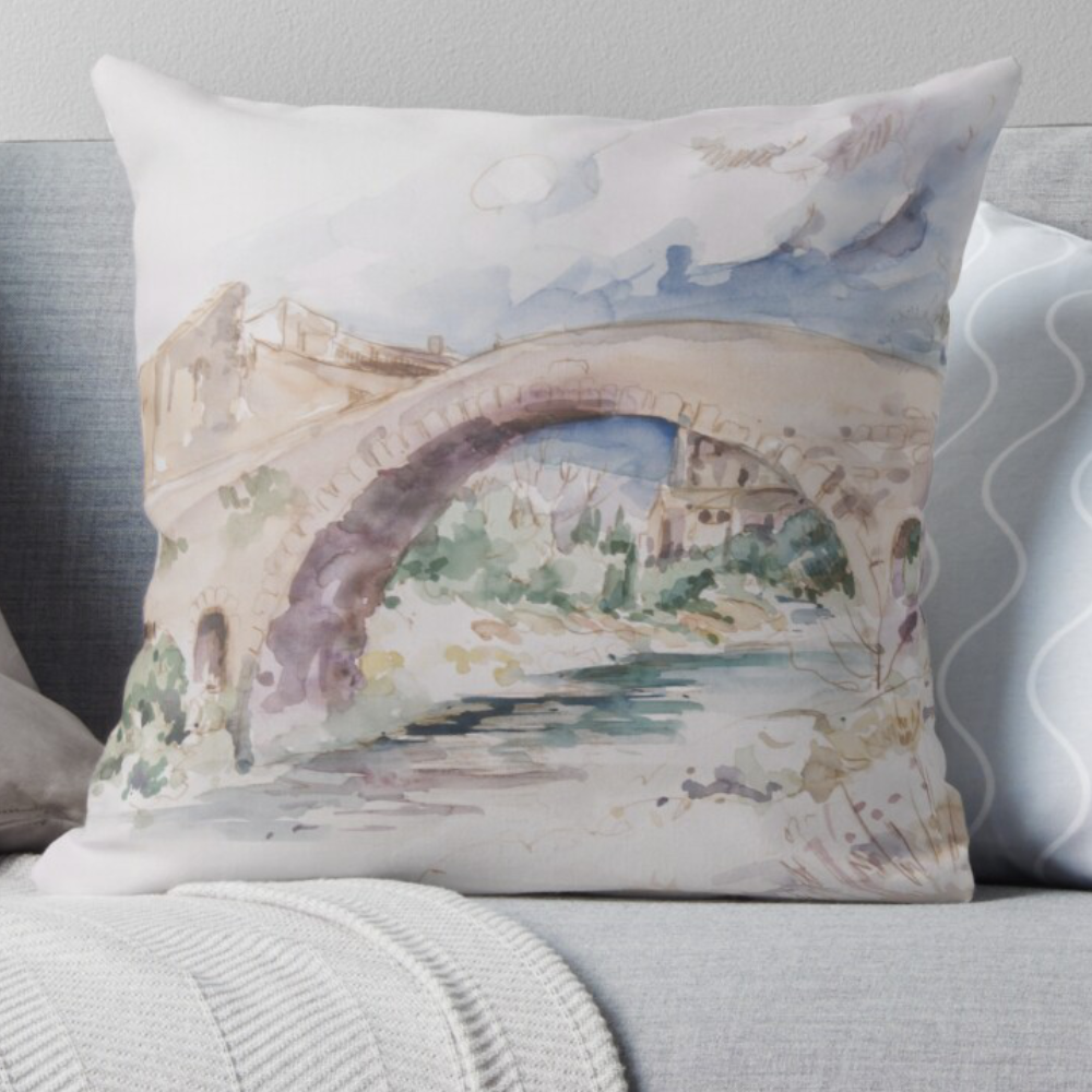 Looking Into The Garden (Pillow) by Sara Moon