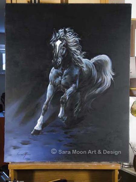 White Stallion Original by Sara Moon