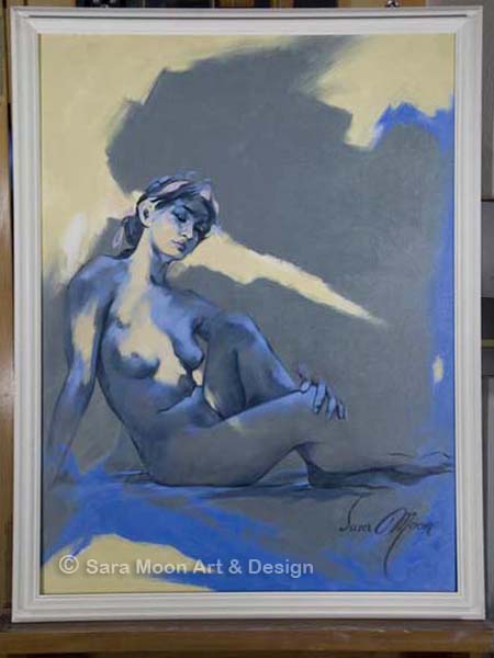 Original 'Blue Nude l' by Sara Moon