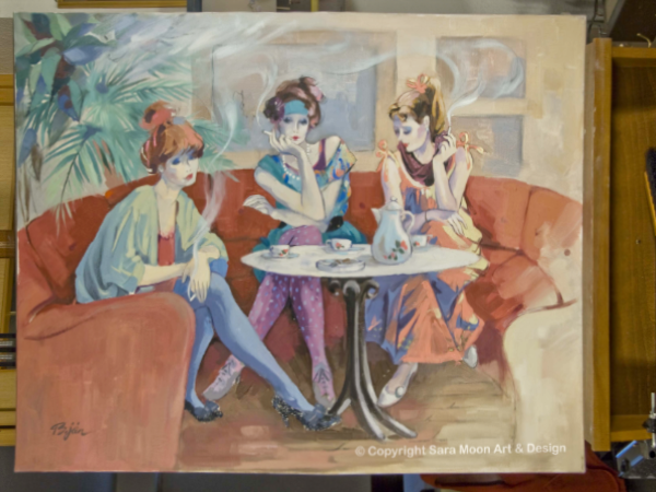 Original "Cafe Chat" by Sara Moon